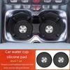 2Pcs New Car Water Cup Silicone Pad Anti-slip Noise Reduction For Hyundai Bayon Venue Tucson Getz Ioniq IX35 Sonata IX20 Genesis NN1