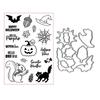 Halloween Clear Stamp Metal Cutting Dies Set for DIY Craft Making Embossing Photo Album Scrapbooking Home Decoration