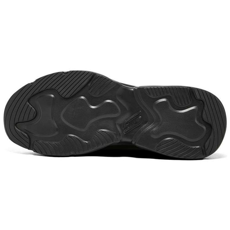 Skechers D'LITES Men Mesh Cushioned Low Top Chunky Sneakers Black 118323-BBK