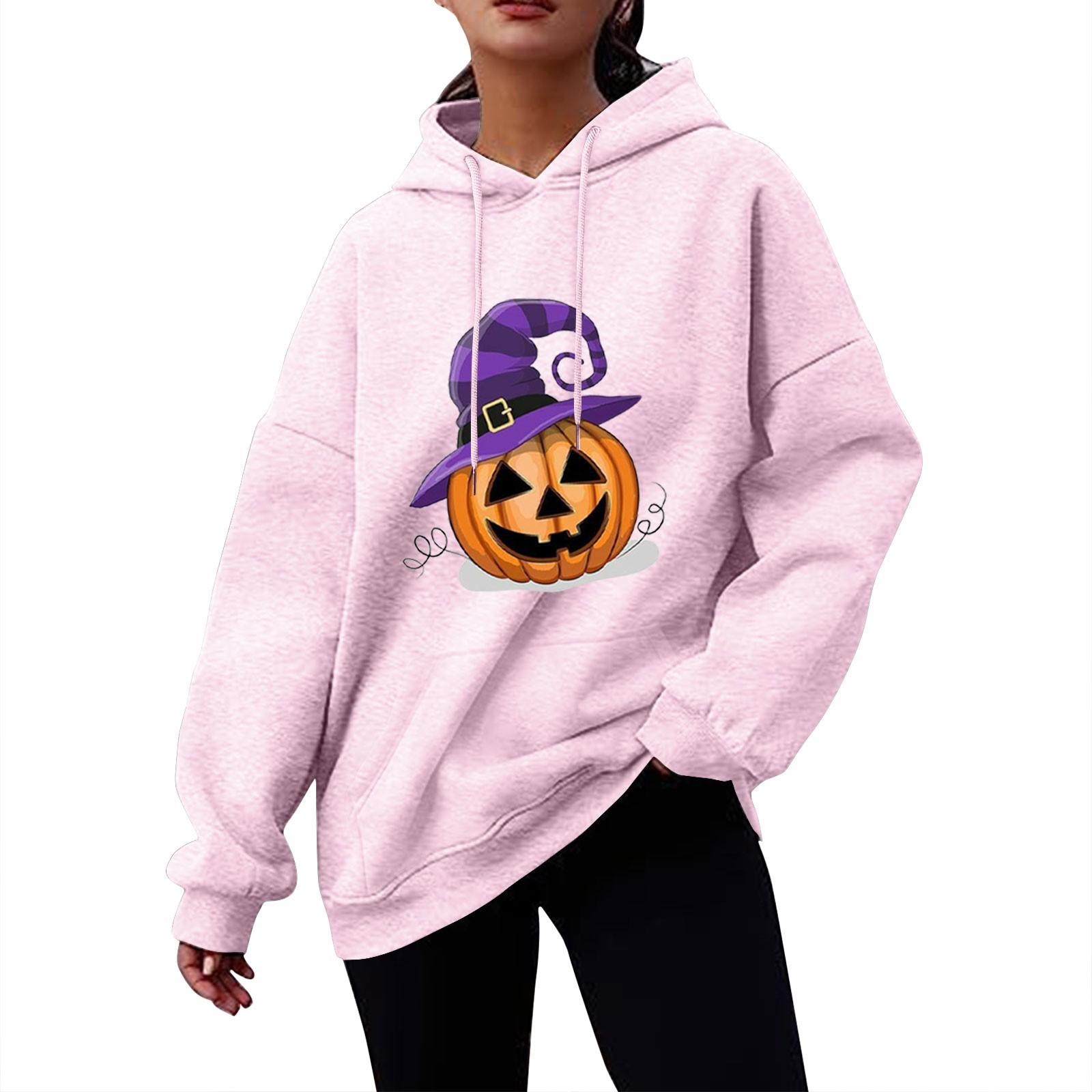 Женский осенне-зимний пуловер с принтом на Хэллоуин — фото 8