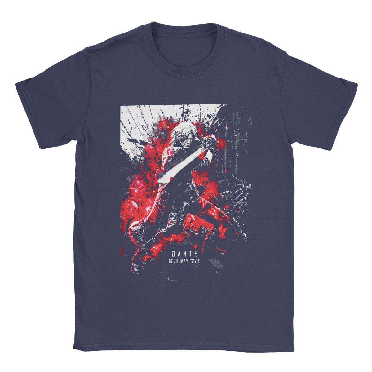 

Demon 5 Dante Canvas Cute Crying Man TShirt Action Game DMC Casual TShirt Short Sleeve Oneck TShirt Cotton Fabric 4XL