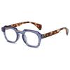 Texture Acetate Color Vintage Square Blue Light Reading Glasses for Women Men Spring Hinge Eyeglasses for All Face