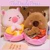 Joyful Capybara Plush Toy Ultra Soft Cuddly Animal For Couples And Snack Lovers In Adorable Designs