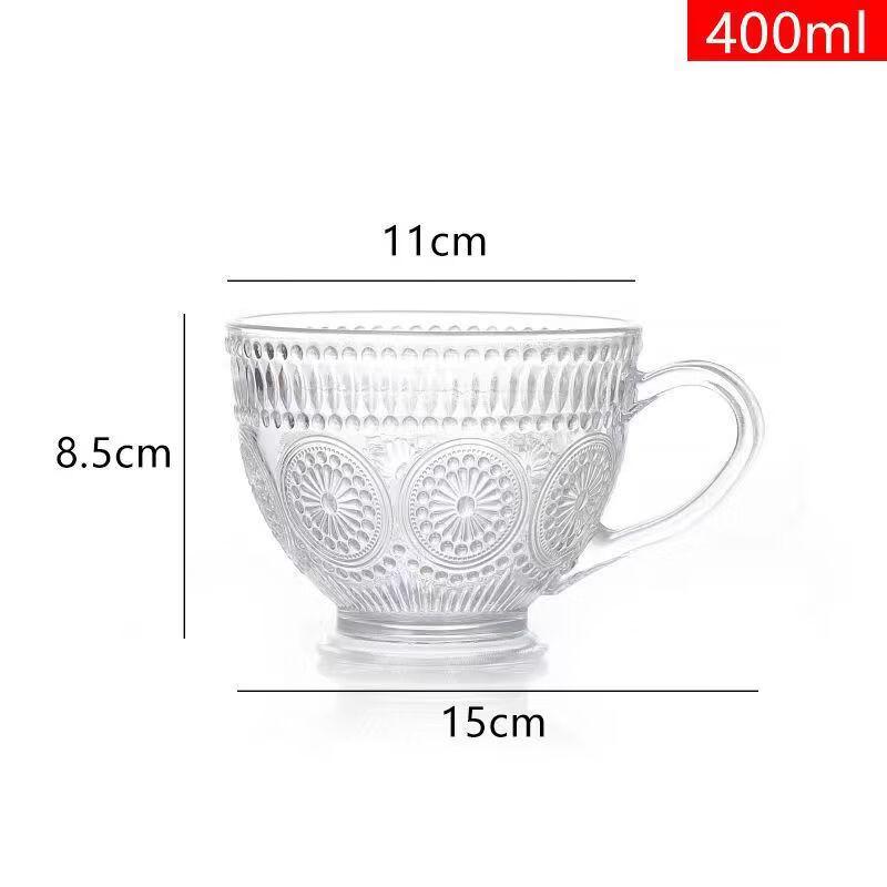 Heat-Resistant Borosilicate Glass Cups with Handles