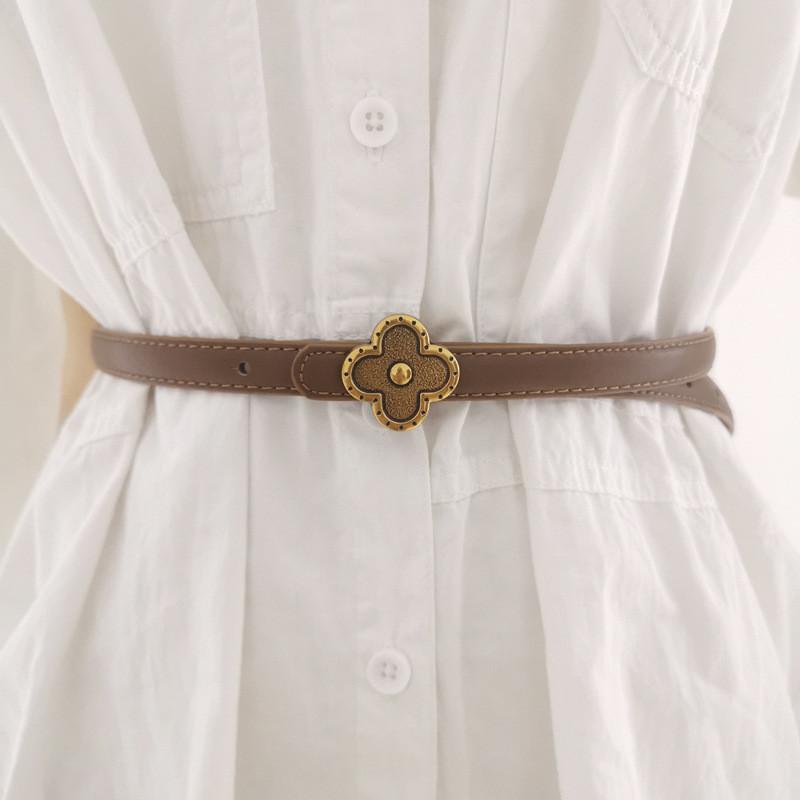 Womens Genuine Leather Waist Strap With Alloy Buckle For Formal And Casual Styles
