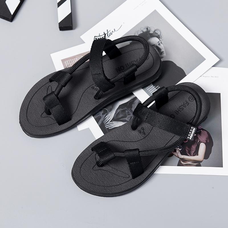 Neue Herren Sandalen Sommer Freizeit Strand Flip Flops Outdoor Sandalen Damen Fahrschuhe Römische Schuhe Gladiatorensandalen Liebhaber 41 black