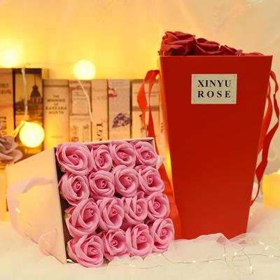16 peças sabonete buquê de flores rosas banho corpo floral pétala sabonete perfumado presente namorada esposa casamento dia dos namorados dia das mulheres