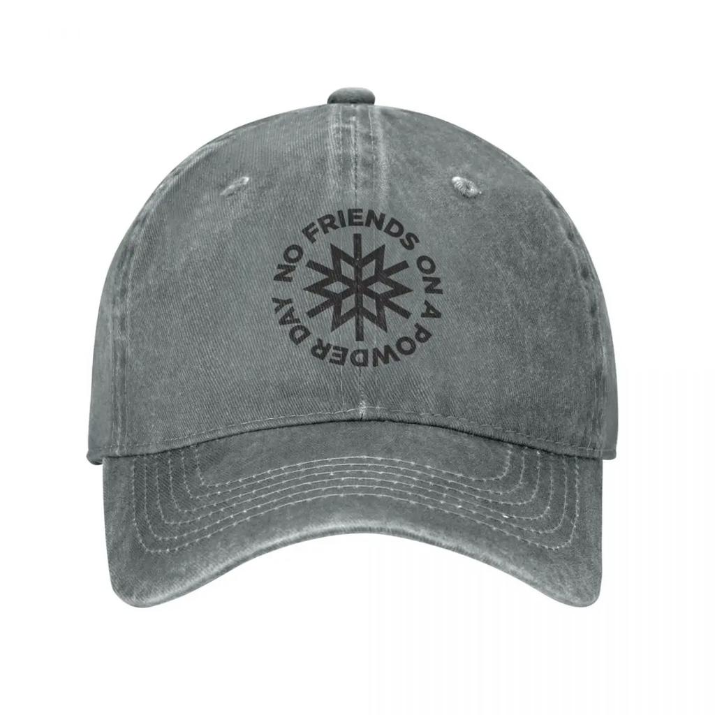 No Friends On a Powder Day Baseball Cap Beach Bag Military Cap Man Hat For Women Men'S