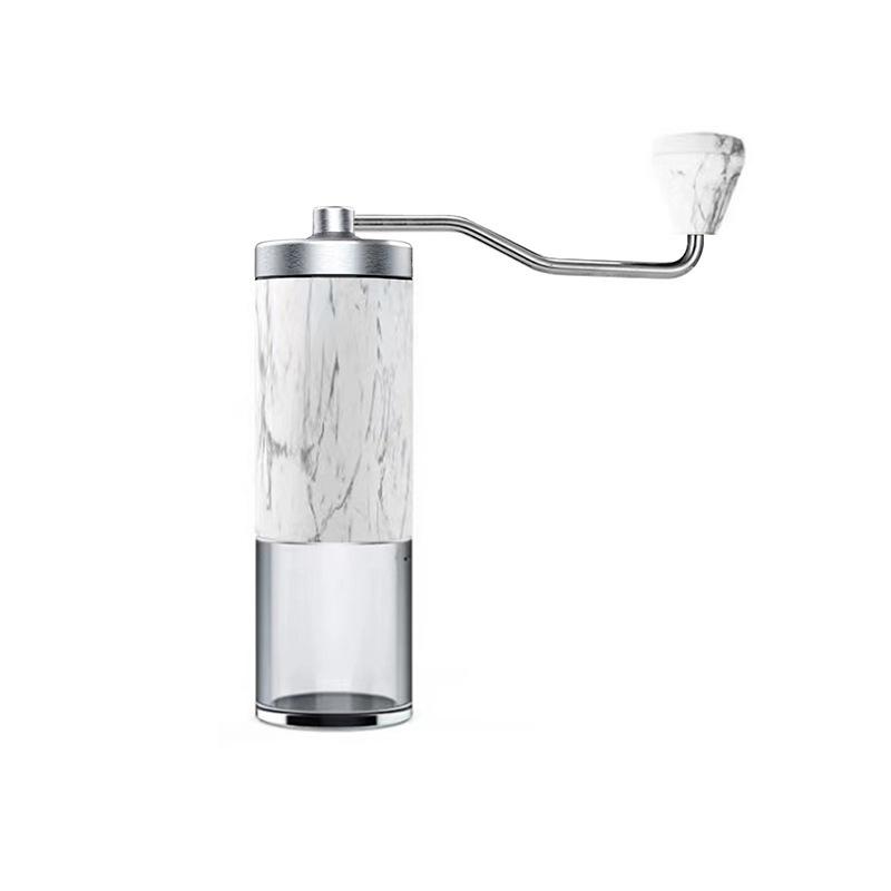 Przenośny Młynek Ręczny do Kawy ze Stali Nierdzewnej z Imitacją Drewna