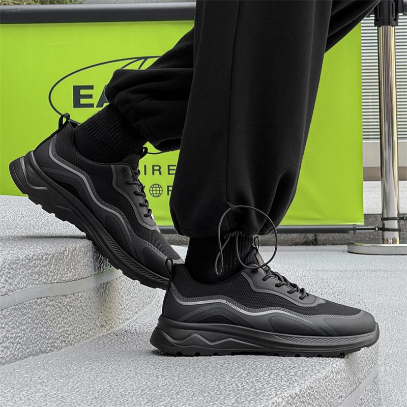 Sneakers Trendy and comfortable sports style design Outdoor street walking High quality luxury shoes Breathable Black