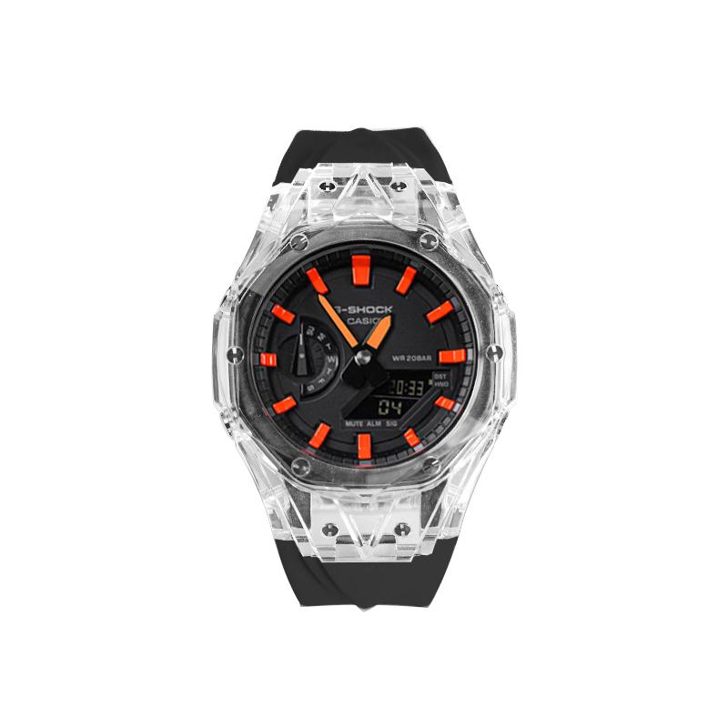 Casio Unisex Liquid Crystal,Analog Dual Display Series 48.5mm Black Watch GA-2100-1A1(Watch8--)