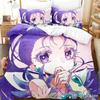 Anime Pretty Cure Bedding Set Boys Girls Twin Queen Size Duvet Cover Pillowcase Bed Kids Adult Fashion Home Textile Customizable