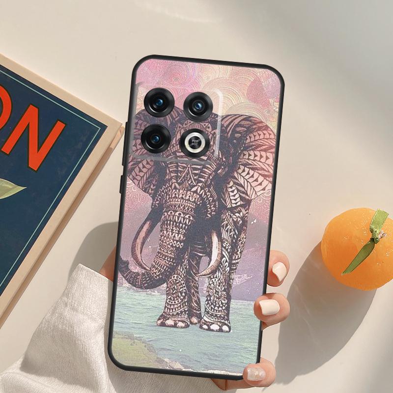 Elephant Floral Tribal Case For OnePlus Nord 5 CE 2 3 4 Lite N20 N30 OnePlus 15 13 12 11 13T 10T 10R 12R 13R Cover
