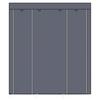 69" Portable Clothes Closet Non-Woven Fabric Wardrobe Double Rod Storage Organizer Gray