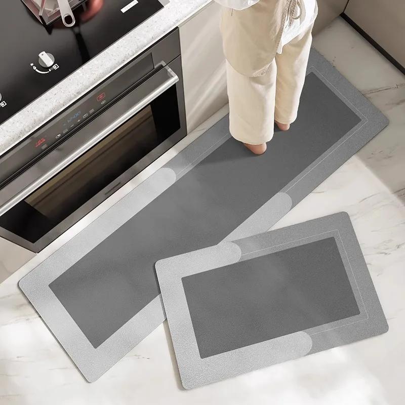 Blue Kitchen Floor Mats Non-slip Absorbent Carpet Set Size Suitable for Kitchen and Bathroom Modern Simple Home Decoration Rugs