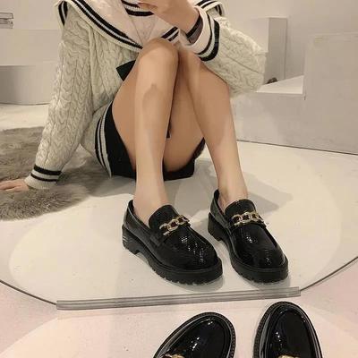 Retro Patent Leather Small Leather Shoes Women's Spring New Fashion Muffin Platform Single Shoes Black Mary Jane Student Shoes