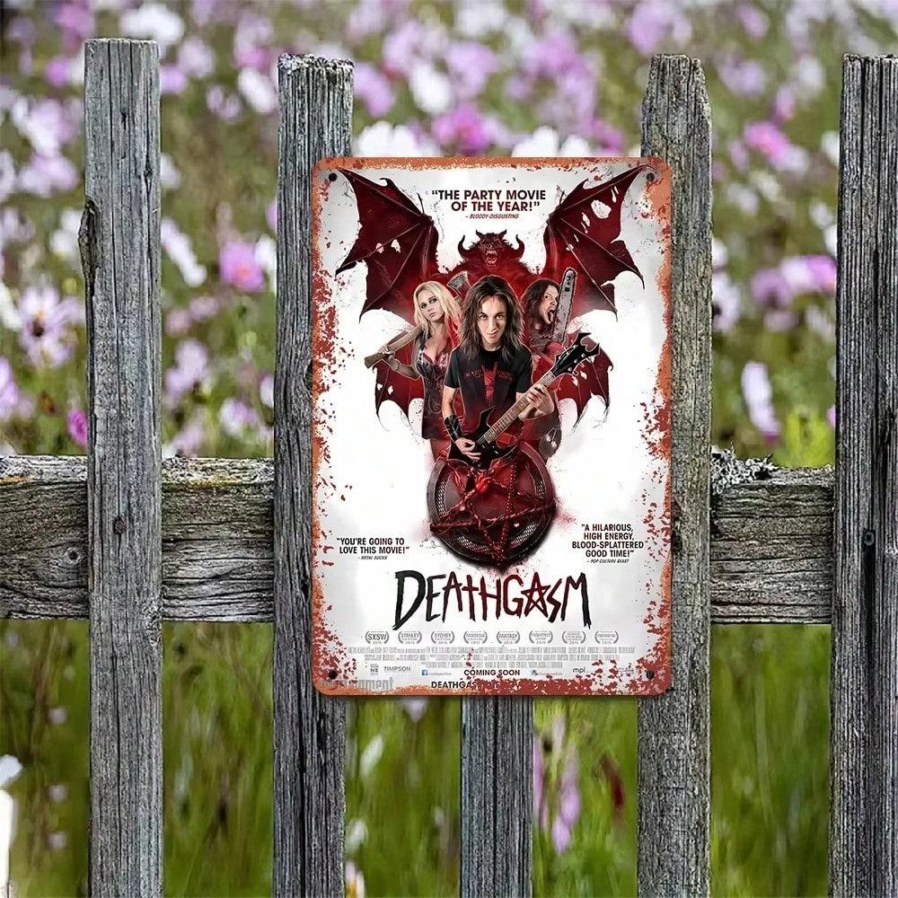 Vintage Deathgasm Metallplåtskylt Retro Väggkonst Hembarinredning Garage Man Cave
