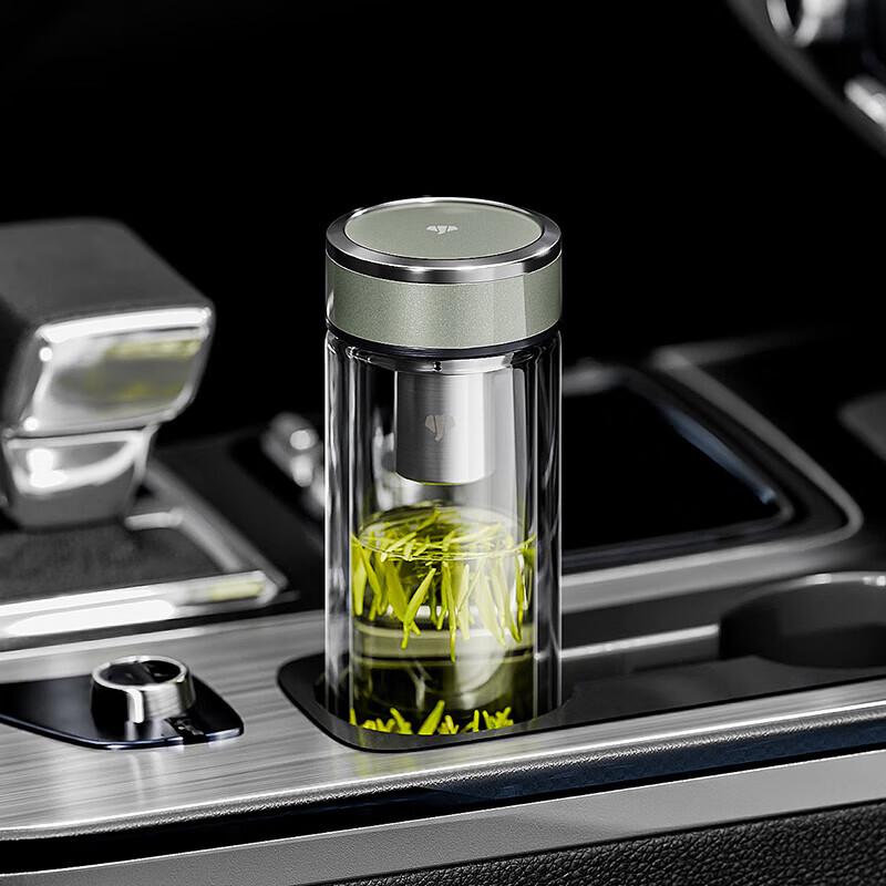 WANXIANG Double-Wall Glass Tea Tumbler