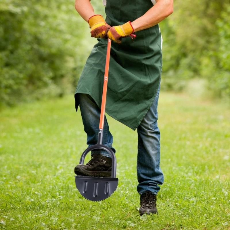 Ergonomic T Handle Handheld Grass Edge Trimmer Tool With Adjustable Height for Neat Garden Borders Cleaner Easy Storage