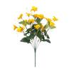 Bright 7 Head Plastic Hibiscus Floral Display Long Time Outdoor Artificial Flower For Backyard And Decors Decoration