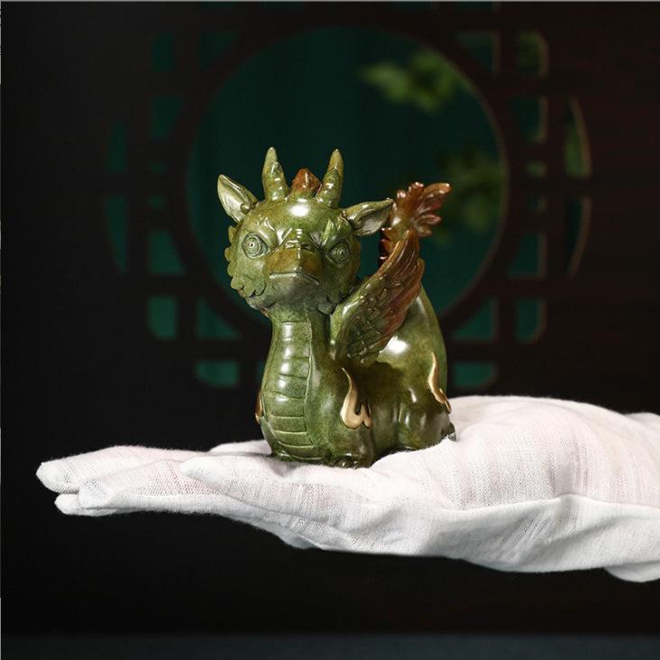 Brass Dragon's Nine Sons Ornament: Handcrafted Living Room and Office Decor, Perfect Housewarming Gift for Attracting Wealth