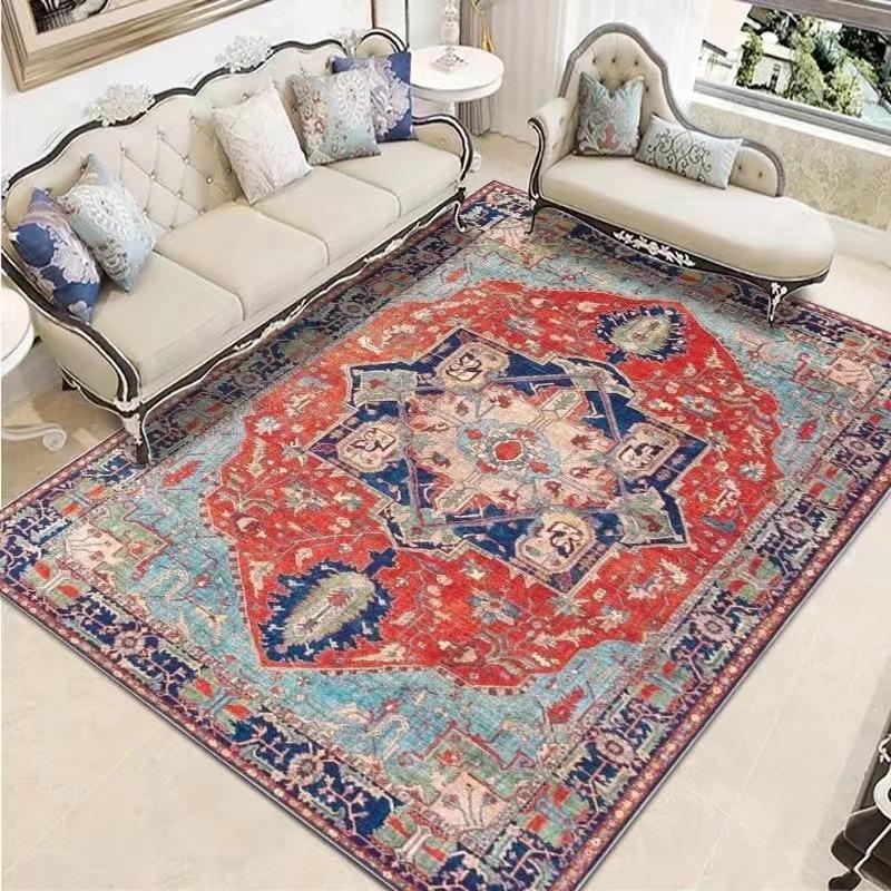 Retro Europe Persia Türkiye Carpet Living Room Sofa Bedroom Bedside Study Kitchen Entrance Door Rug Non-slip Home Decor Mat