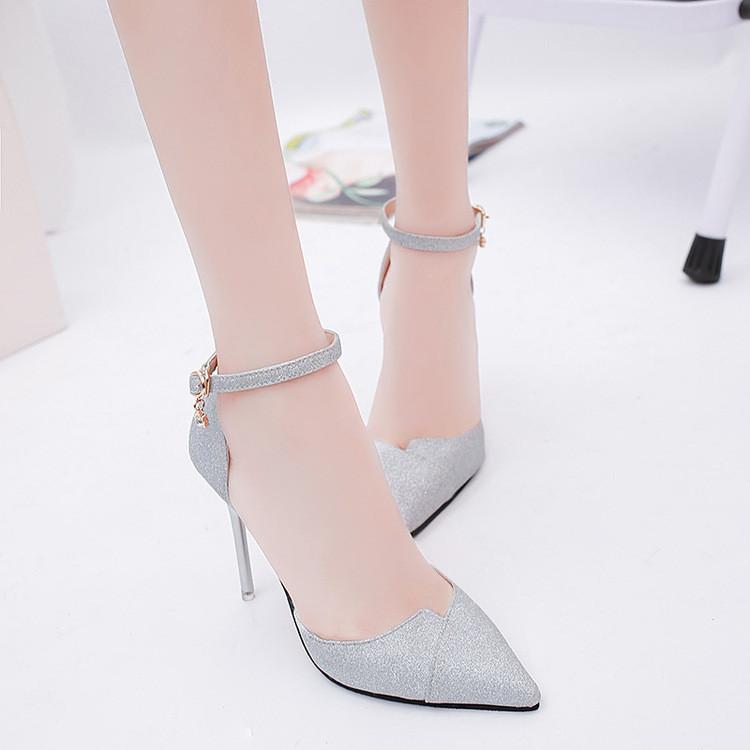 Fashion Womens High Heel Sandals With Buckle Strap For Summer Casual Wear