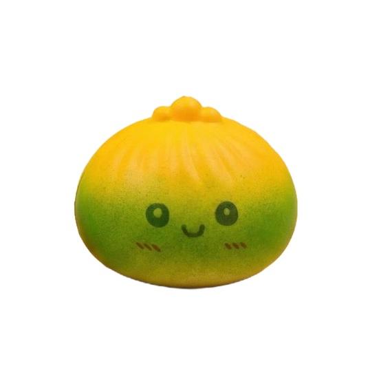Rainbow Steamed Bun Fidget Toy Cartoon Smiling Stuffed Stress Relieving Bun Squeeze Toy Simulated Dumpling Dough S