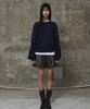 ERER Balloon Sleeve Scallop Knit Navy
