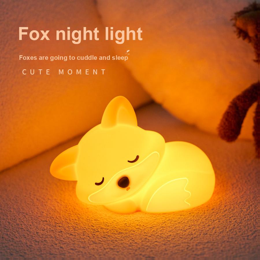 New Little Fox USB Charging Night Light Bedroom Atmosphere Lamp Bedside Lamp Creative Cartoon Night Light