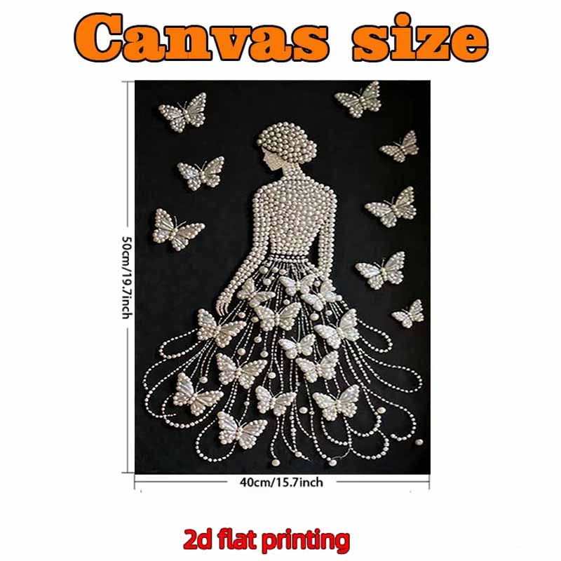 DIY Butterfly Pearl Art Painting for Home Wall Decor Pearl Gem Paintings Picture Arts Craft  for Adults/Beginners Gift Idea Home Decor Without Frame