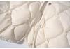 In-Stock Women's Lightweight V-Neck Cloud Down Jacket - White Duck Down, Stylish & Warm