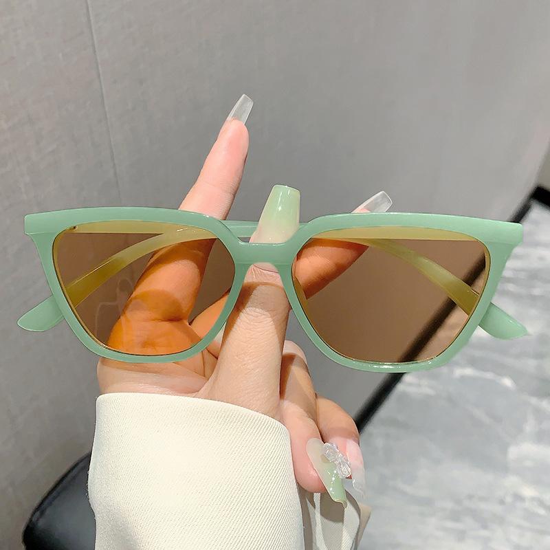 Vintage Luxury Designer Cat Eye Sunglasses Women Men UV400 Double Color Shade Punk Outdoor Popular Sun Glasses