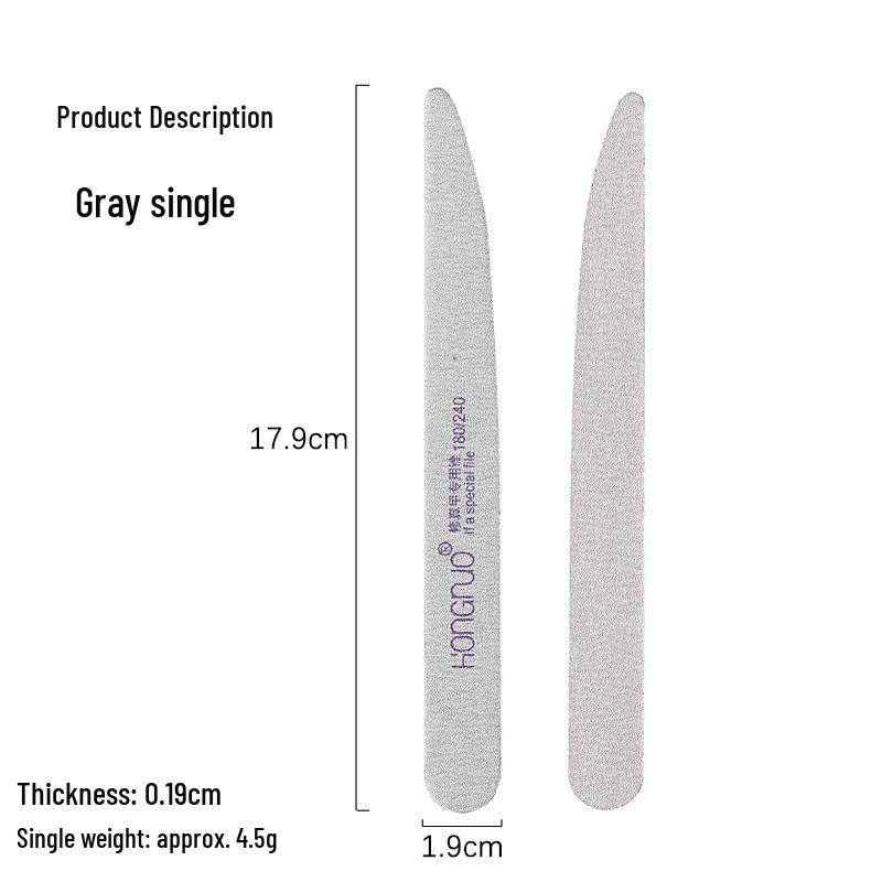 

Ультратонкая пилка для ногтей 180/240 грит для натуральных ногтей - Деревянный полировщик в форме ножа