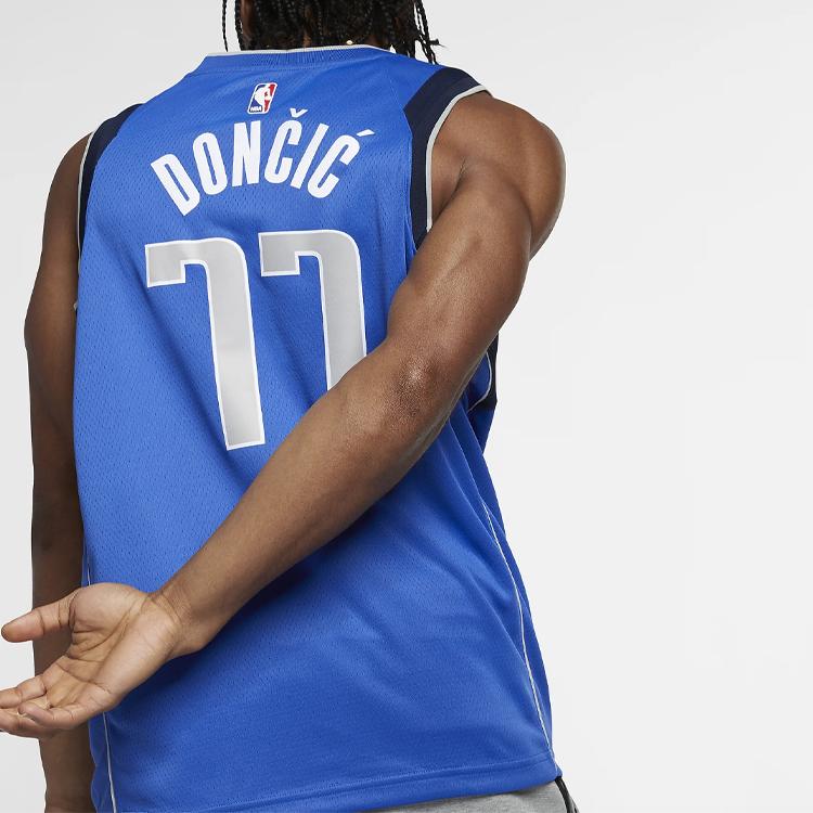 Nike Luka Doncic NBA Swingman Jersey Dallas Mavericks No. 77 Men Jersey Blue 864469-487
