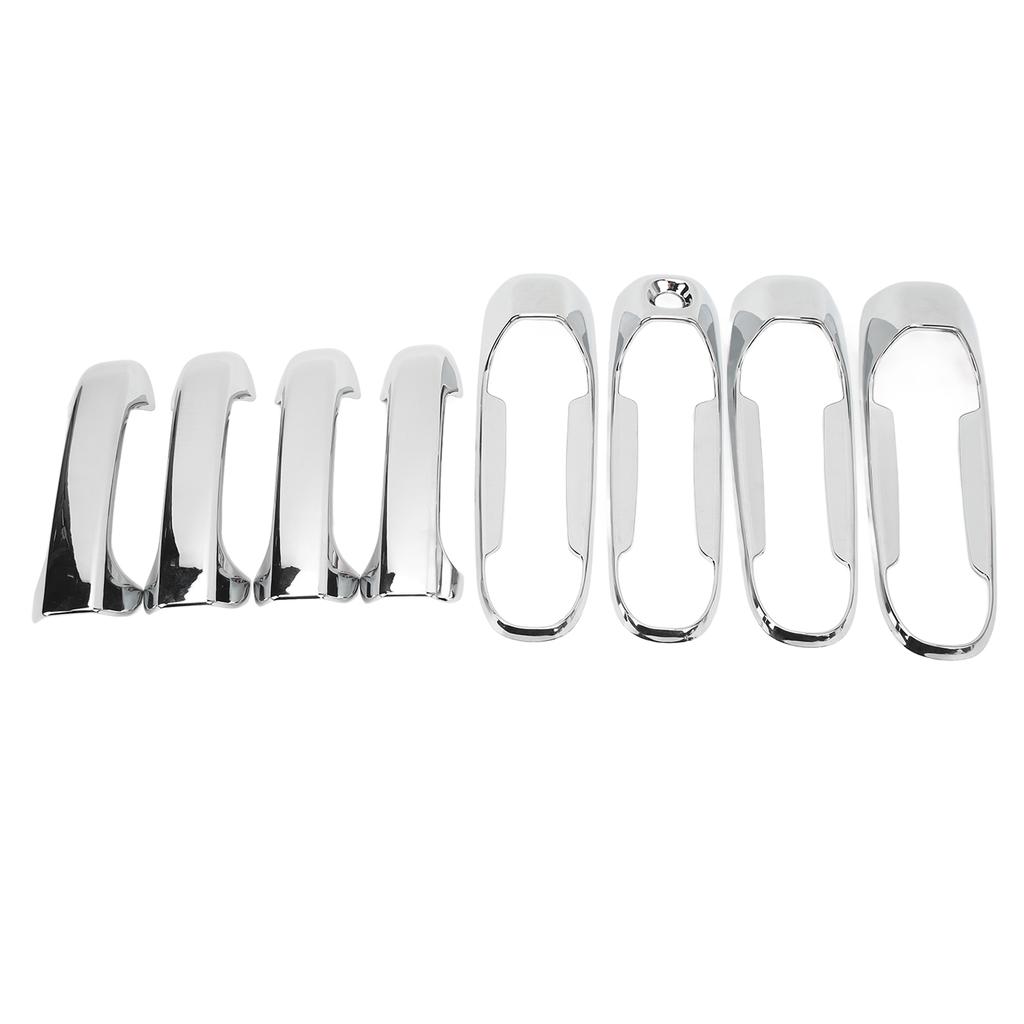 4PCS Chrome Door Handle Cover Anti Scratch Car Left Right Side Handle Cap Replacement for Dodge RAM