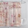 Boho Luxury Floral modern Shower Curtain flower printing Waterproof Polyester Bathroom Curtain with Hooks Bathtub Screen