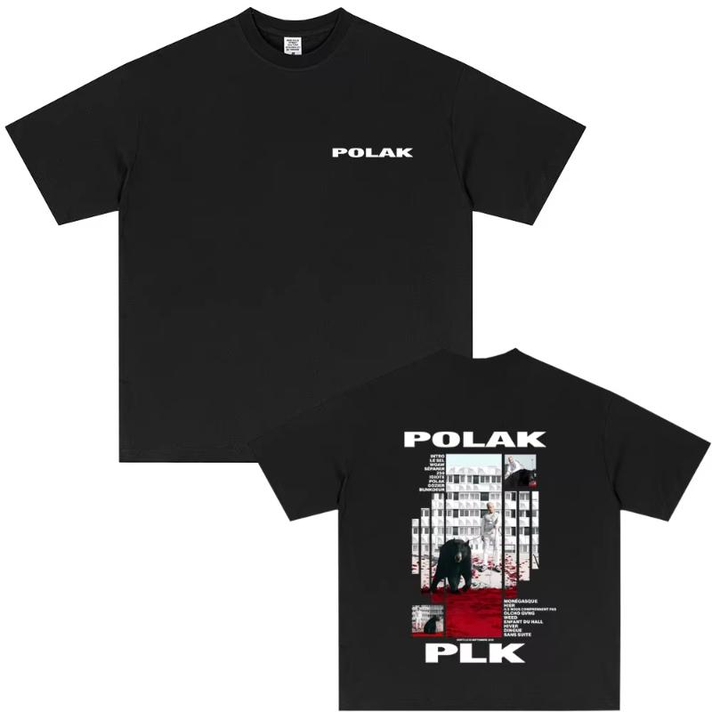 Rapper Plk Polak Graphic Tshirt Unisex Women Fashion Pop Music Streetwear Male Casual Cotton T Shirts Unisex Vintage Hip Hop Tees