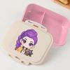 Portable Office Pink kpop Lunch Box Anime Food Storage Containers for k Pop School Picnic Lunchbox Office Dinner Case Gift