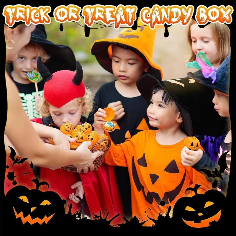 20/40Pcs Halloween DIY Packaging Container Boxes for Halloween Party Halloween Pumpkin Shaped Candy Treat Boxes Gifts Boxes