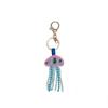 Handmade Jellyfish Patch Keychain Rhinestone Beads Bag Charm Handmade Keychain  Holiday Gift