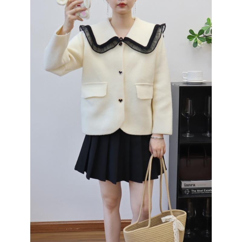 

Темпераментный вязаный кардиган с воротником-стойкой, осенний новый свитер-жакет свободного дизайна для женщин one size fits all