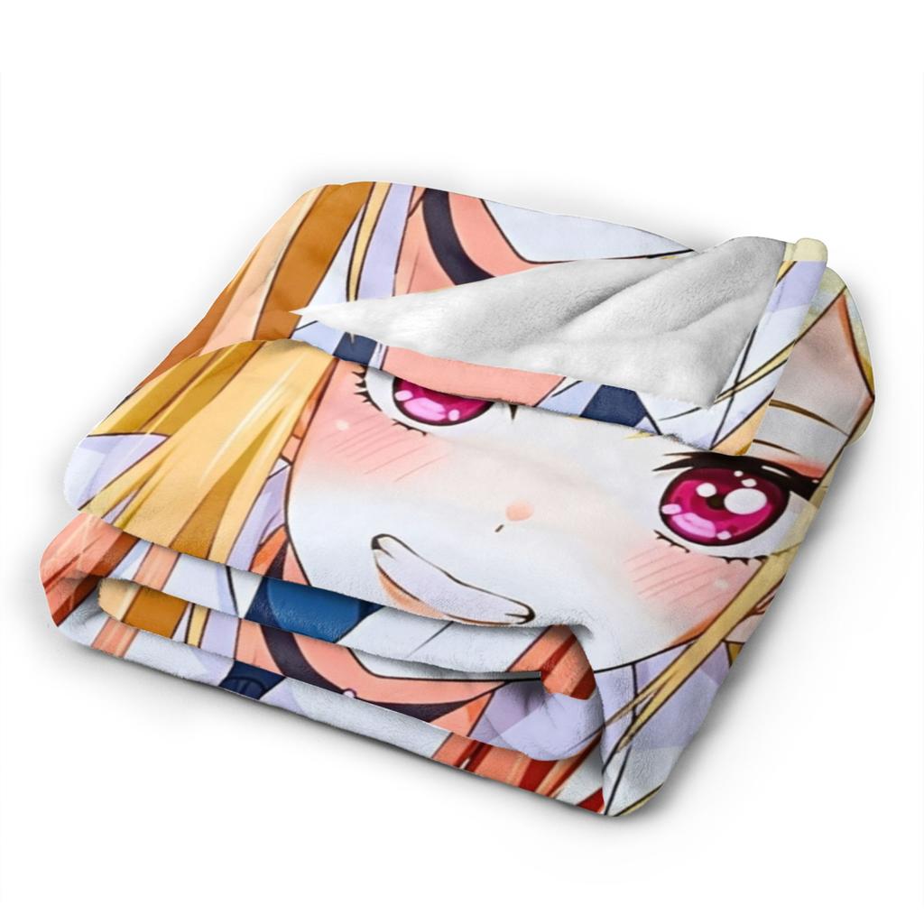 Kitagawa Marin My Dress-Up Darling Blankets Anime Flannel Funny Breathable Throw Blankets Bedding Lounge Spring/Autumn Office