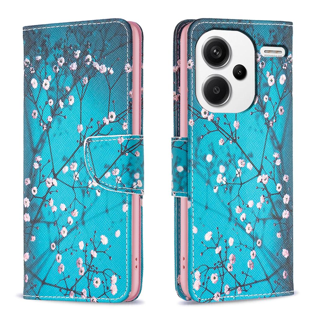 For Xiaomi Redmi Note 13 Pro+ 5G Case with Card Holder PU Leather Pattern Printed Phone Cover