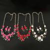 2026 Romantisches Rosenblüten Schmuckset Choker Halskette Ohrstecker für Damen Hochzeitsfeier Valentinstagsgeschenk
