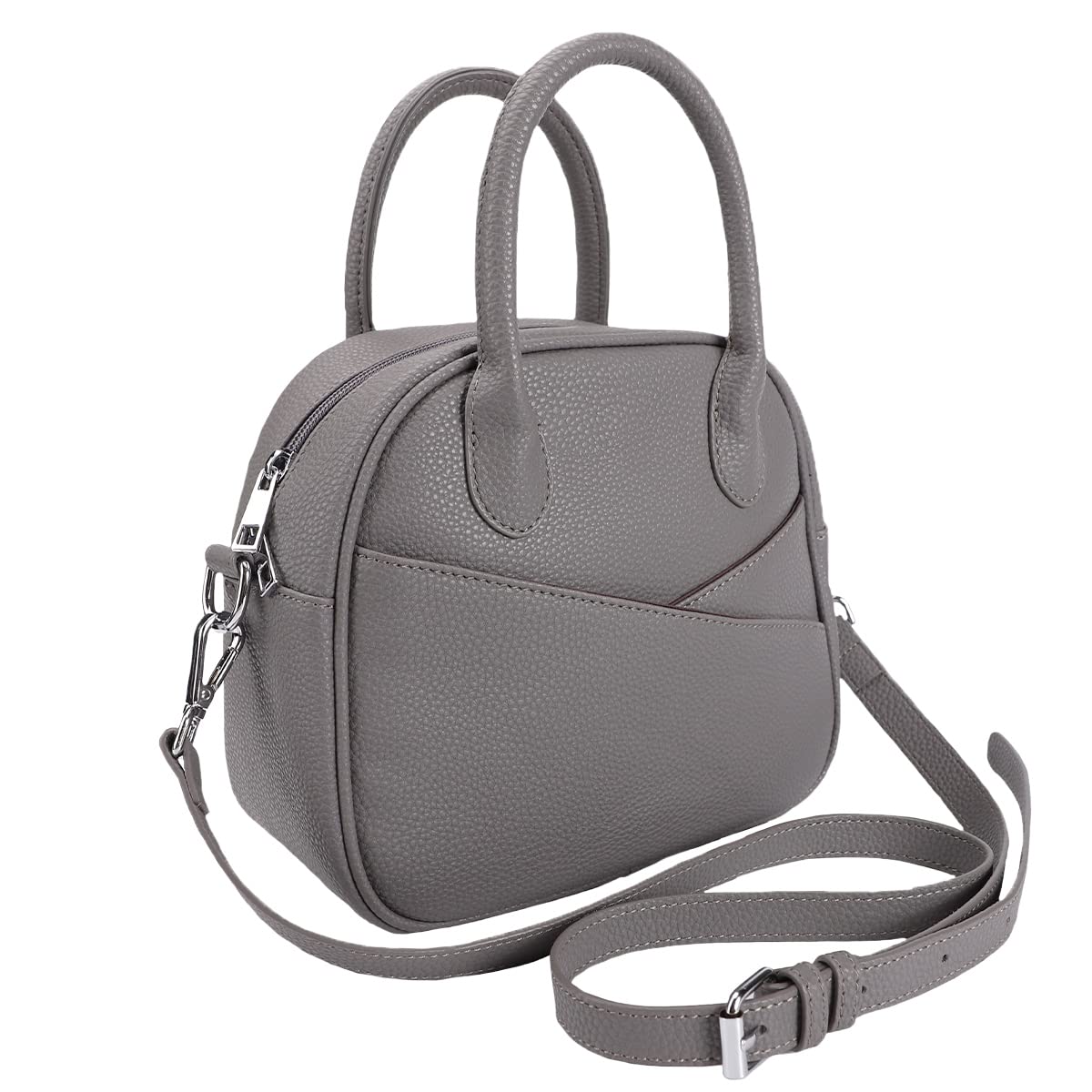 

Lizdays Легкая и прочная круглая сумка-бостон женская сумка/через плечо (Темно-серый)