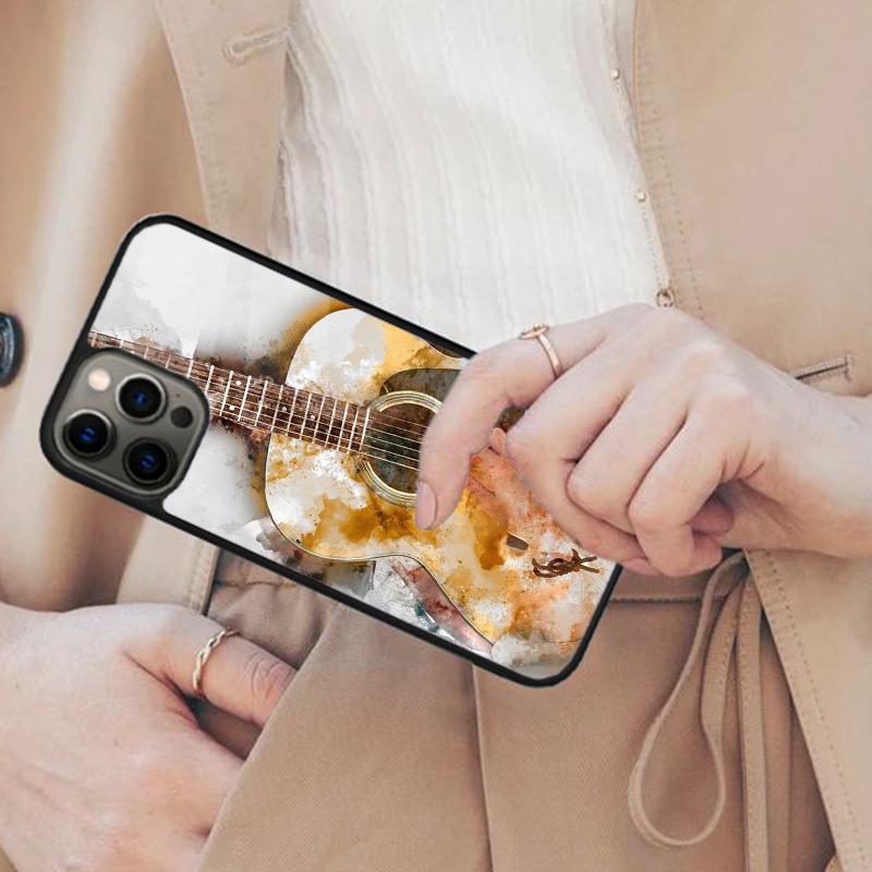 Rock Music Instrument Guitar Magnetic Phone Case For APPLE iPhone 17 Air 16 14 13 12 Pro Max 15 Plus Wireless MagSafe Cover