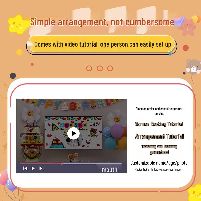 Baby's First Birthday Décor - Balloons & Party Scene for Boys & Girls