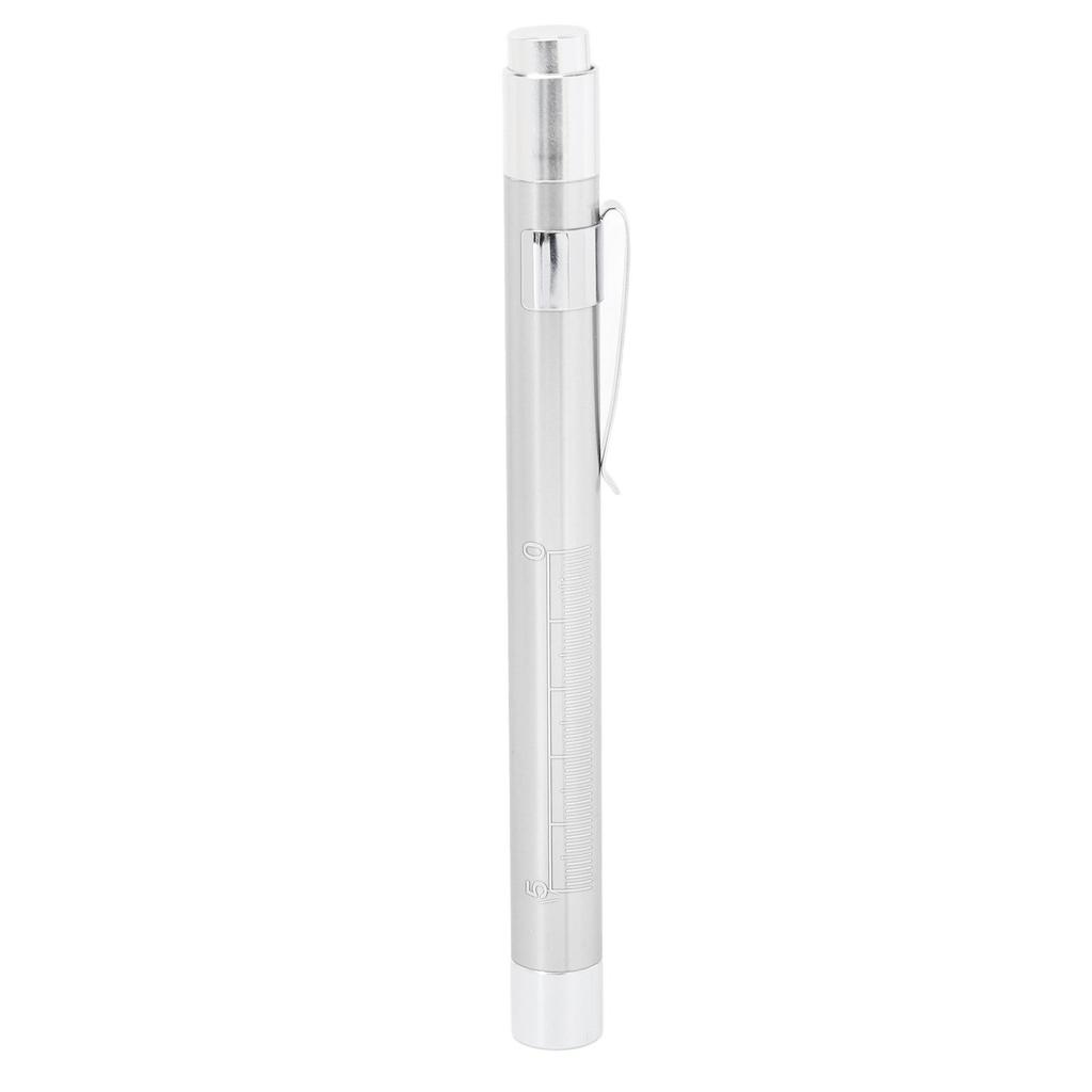 LED Penlight Yellow Lighting Concave Head Aluminum Alloy Medical Pen Light with Pupil Gauge Blue