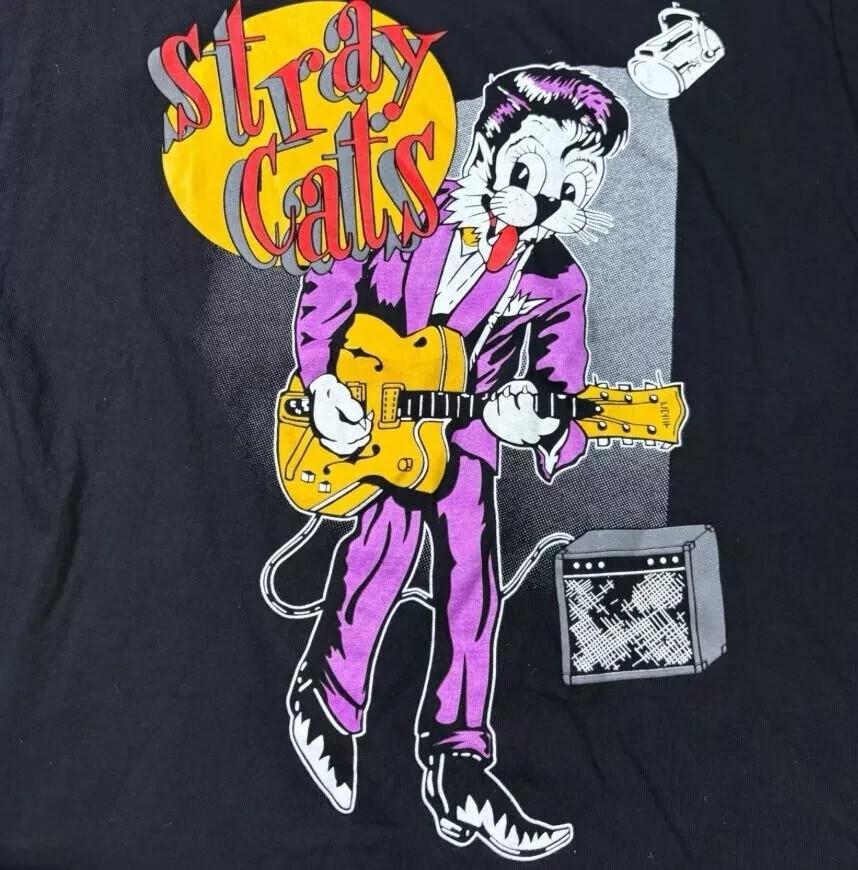 Stray Cats Shirt, Stray Cats Band Black T-shirt Unisex S-5XL Unisex T-Shirt L